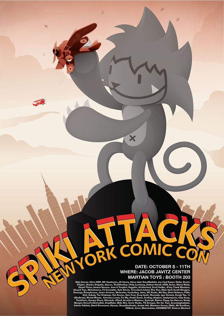 Martian Toys presents "Spiki Attacks NYCC 2015" a massive group art